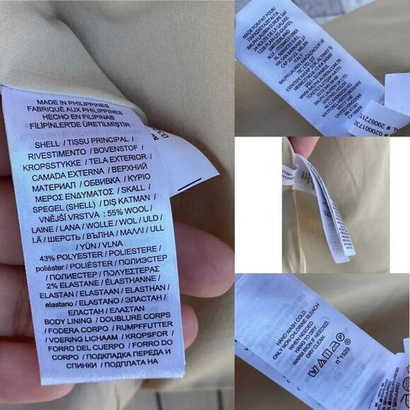 RALPH LAUREN BLACK LABEL Womens Pinstripe Work Two-Button Blazer size 14 - Picture 14 of 16